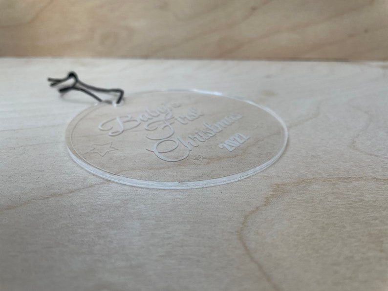 Babys First Christmas 2022 Babys First Christmas 2022 Ornament Clear Acrylic First Etsy UK