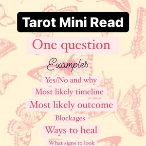 Tarot en une question