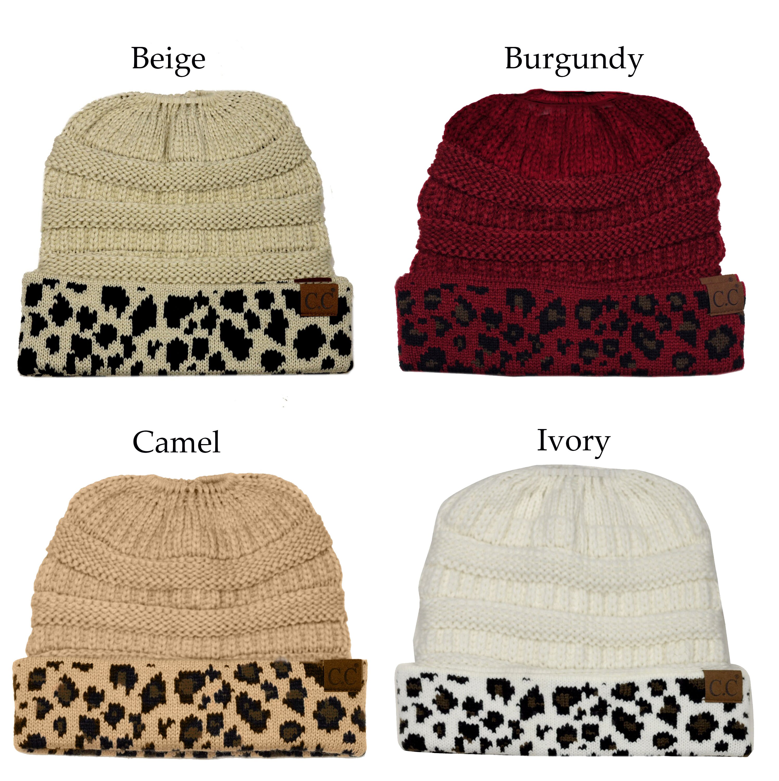 CC Beanietail Cable Knit Messy High Bun 