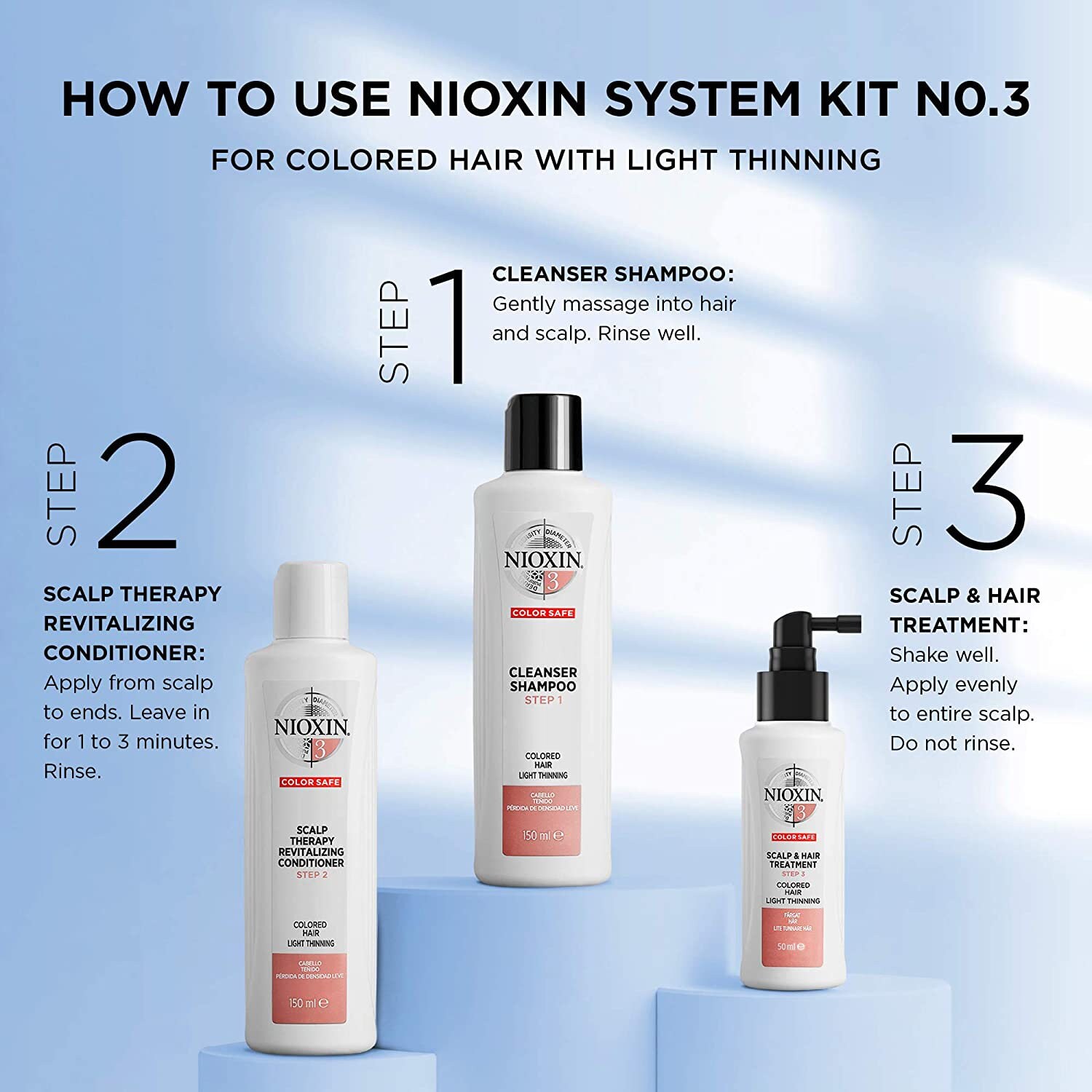Nioxin Fullsize System 3 Kits / Hair Loss / Shampoo Etsy
