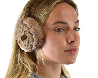 C.C Knit Earmuffs Warm Ear Muffs / Soft Winter Warm Adjustable Headband Ear Warmer Earmuffs / Winter Accessories / Premium Accessories