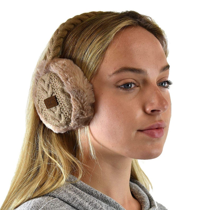 C.C Knit Earmuffs Warm Ear Muffs \/ Soft Winter Warm Adjustable Headband Ear Warmer Earmuffs \/ Winter Accessories \/ Premium Accessories
