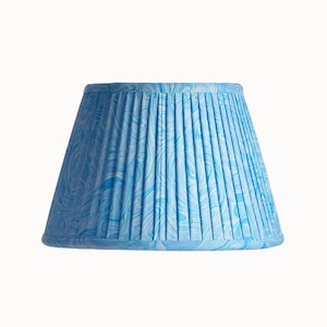 Illume Lampshades New York 11&quot; Empire Light Blue Marble Pleated Lamp Shade