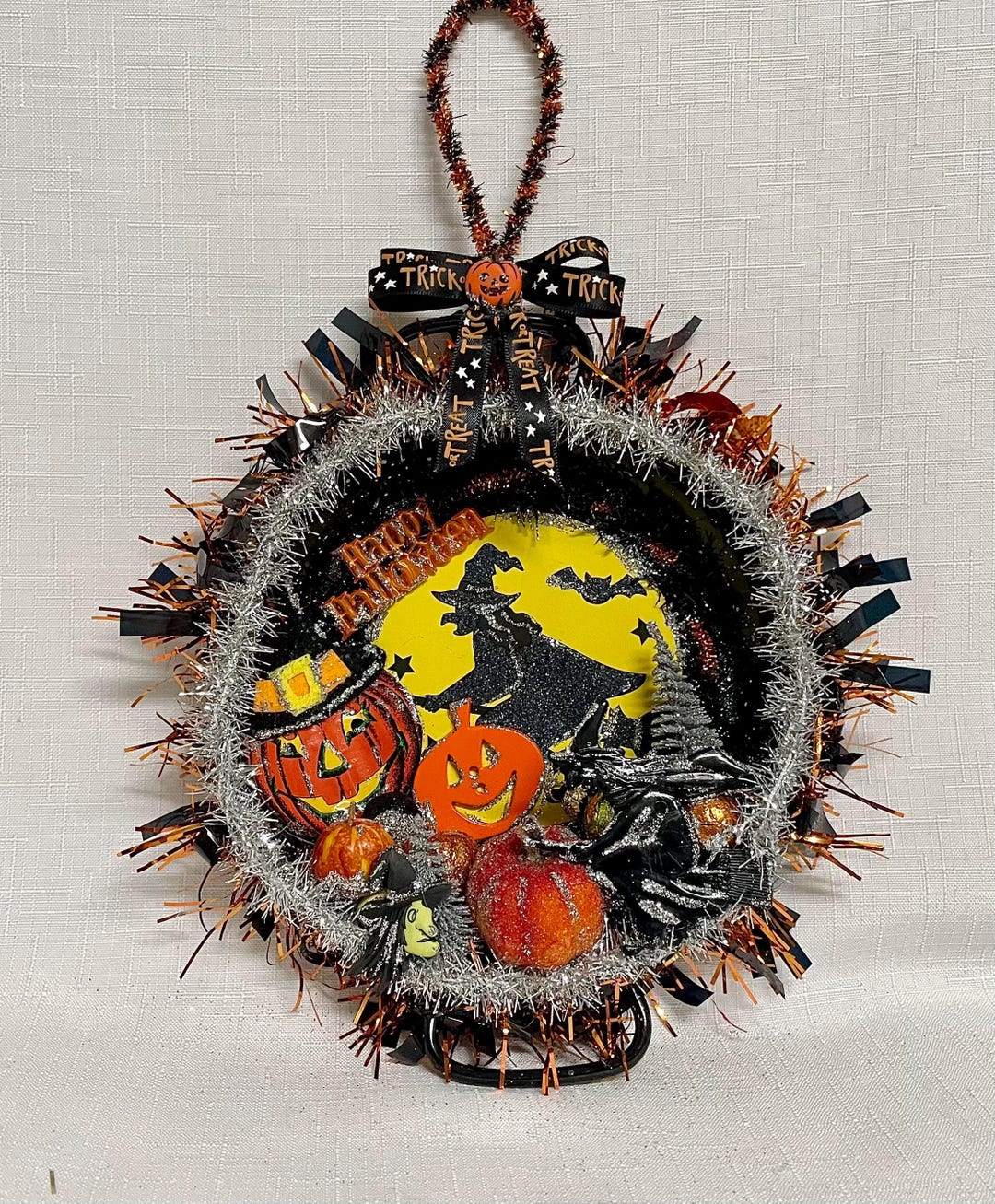 Charming Happy Halloween Witch Wall Hanging Metal Tin Sign – Witches ...