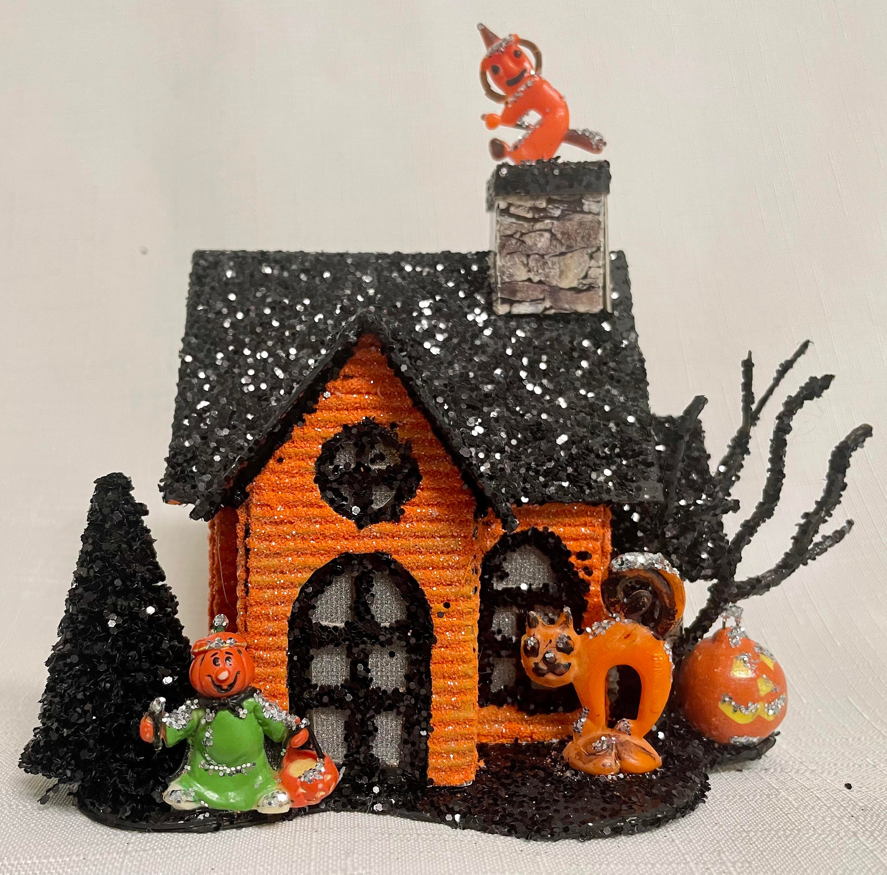 ハロウィン　雑貨　ゴーストハウス ハロウィン ゴーストハウス缶（パープル） | 株式会社エウレカ