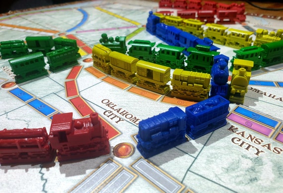 Ticket To Ride 10th Anniversary Board Game Inspired 3D Print Train Car Green