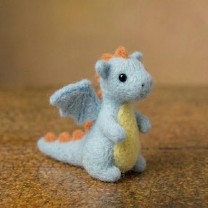 Handgemachte Nadel-Filz Baby Drachen Sammlung, süsser Wollfilz Mini Drachen Freunde, Fantasy Andenken Geschenk