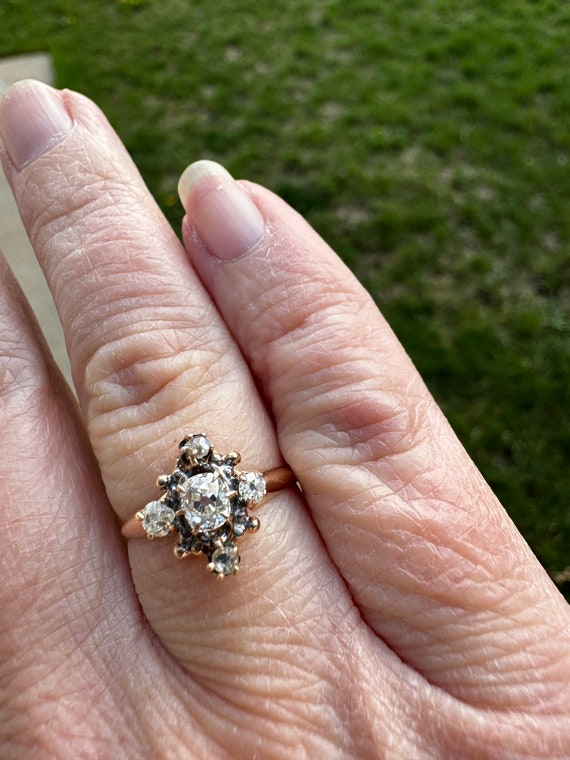 Victorian Rose Gold Diamond Ring