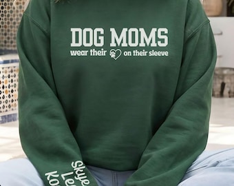 Personalized Dog Mom Sweatshirt | Custom Pet Names Mothers Day Gift