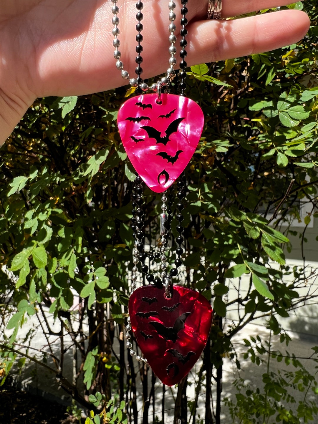 Eddie Munson Inspired Guitar Pick Necklace Etsy