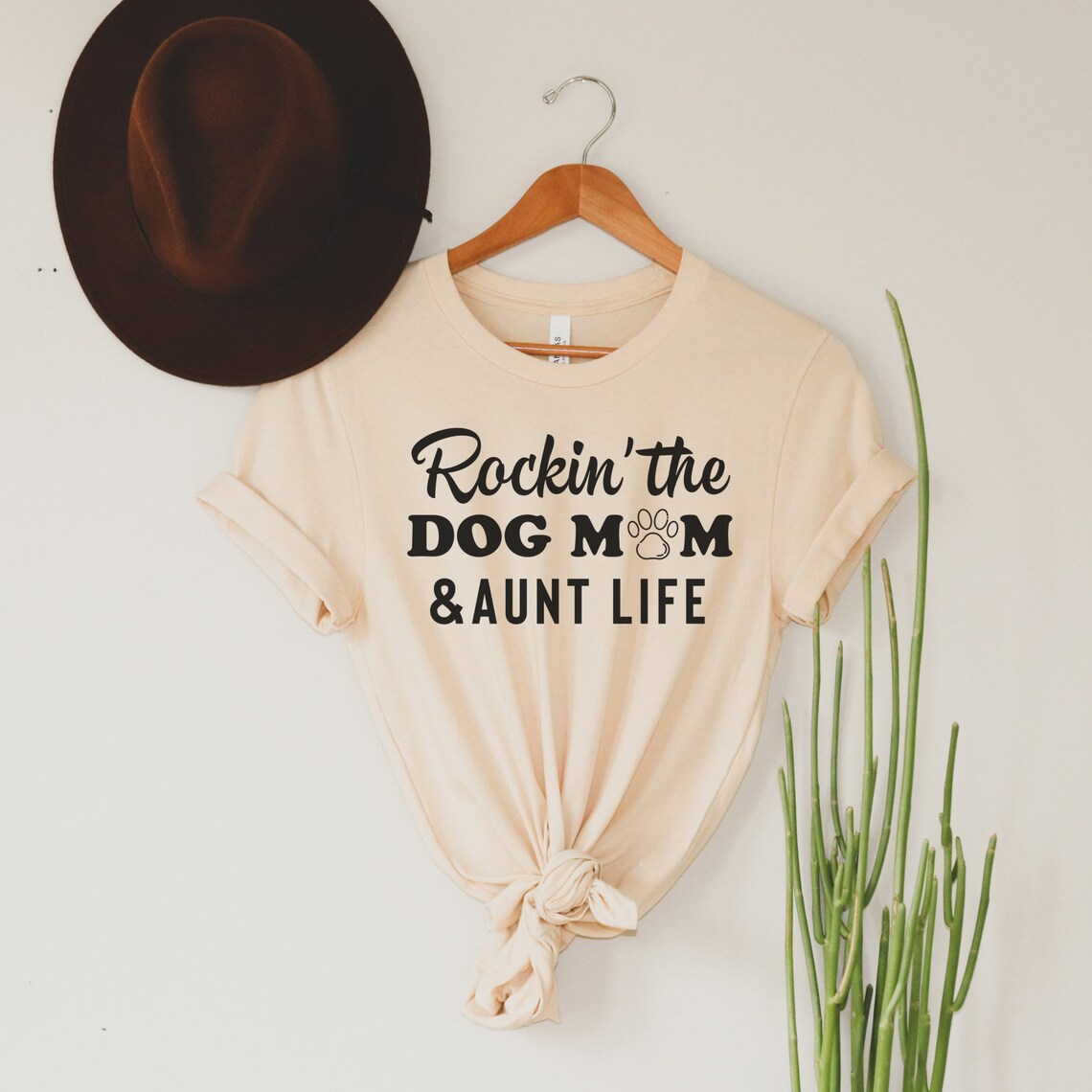 Rockin' The Dog Mom & Aunt Life Funny TShirt Dog Mom Etsy