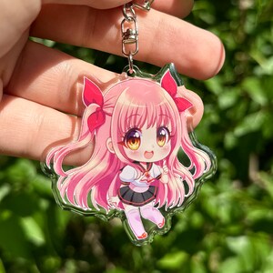Custom Keychain Cartoon Acrylic Key Chain Photo Customized Anime Charms Hologram Clear Personalized Designer Car Keychains