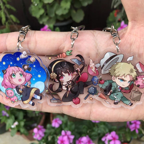 Custom Keychains Cartoon Key Chain Photo Customized Anime Charms Hologram Clear Acrylic Personalized Designer Keychains