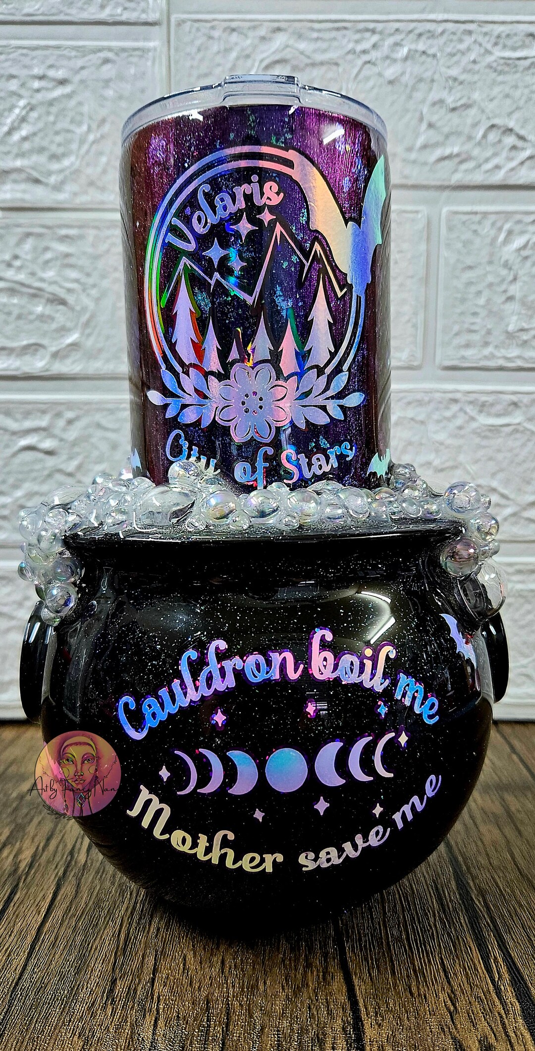 Lighted Cauldron Acotar Inspired Tumbler 24 Oz Etsy
