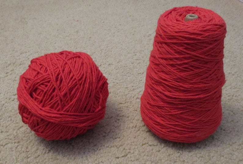 Peaches and Creme Cotton Yarn Red - Etsy
