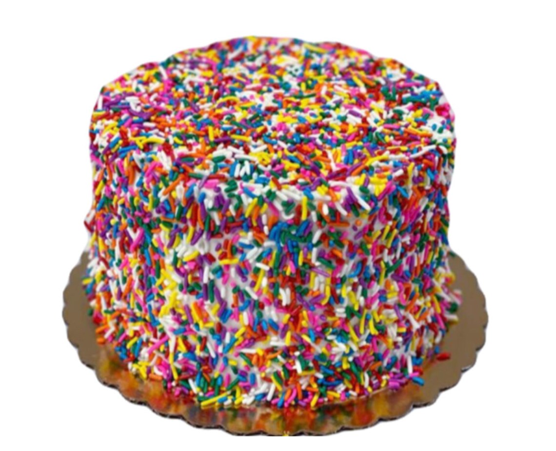 Pastel de confeti de vainilla Etsy