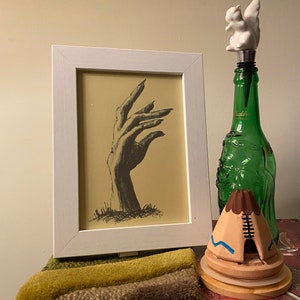 Buried Hand | Pencil Drawing | Art Print | Spooky Art