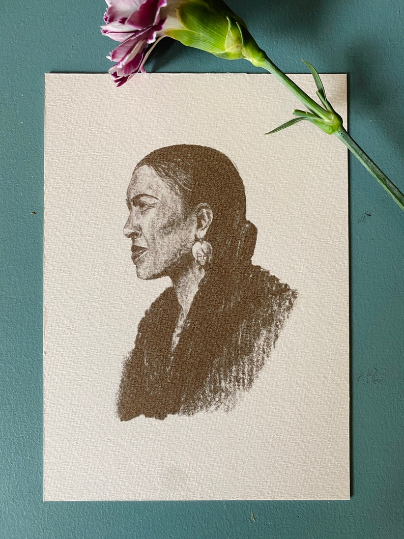 Billie Holiday Pencil Drawing Art Print Etsy