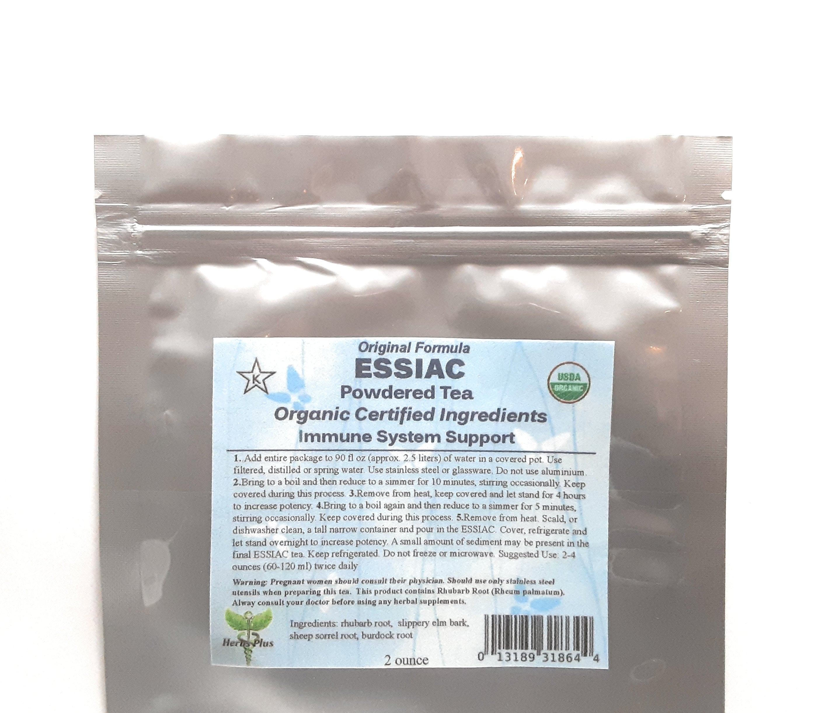 Essiac Tea Powder Organic Certified Etsy