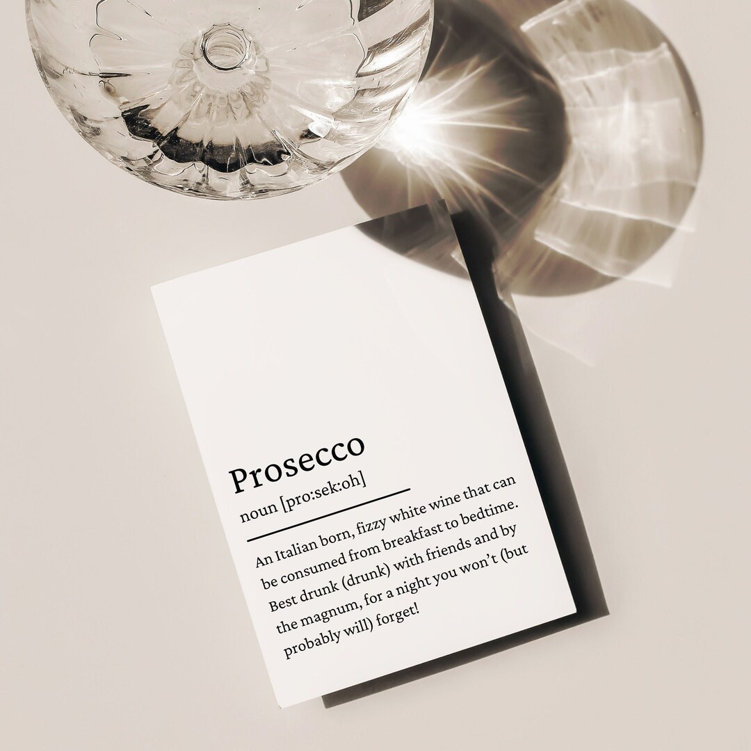 Prosecco, Digital Wall, Food & Drink Print. A4 - Etsy