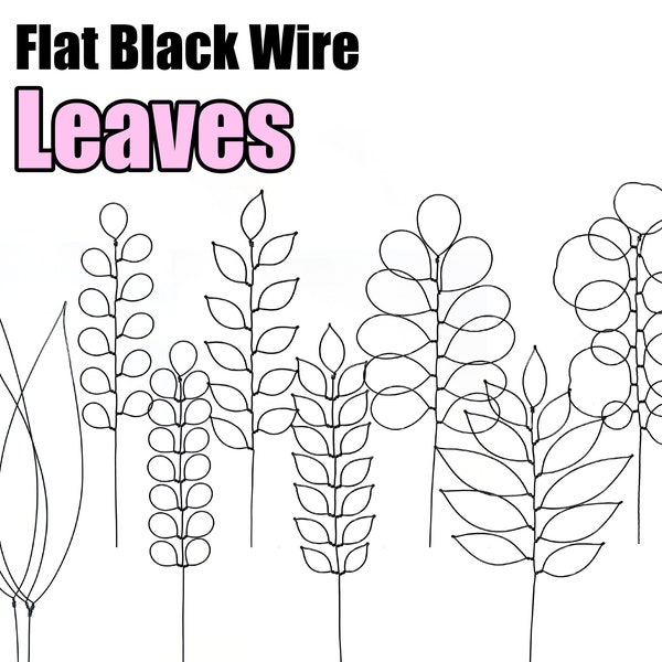 2D Wire Leaves / Handmade Delicate & Minimalistic Wire Art / Home Decor / Vase Decors / Unique Gift / MinnieMadeNY