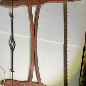 Vintage bow saw Antique hand saw Man cave decor porch decor