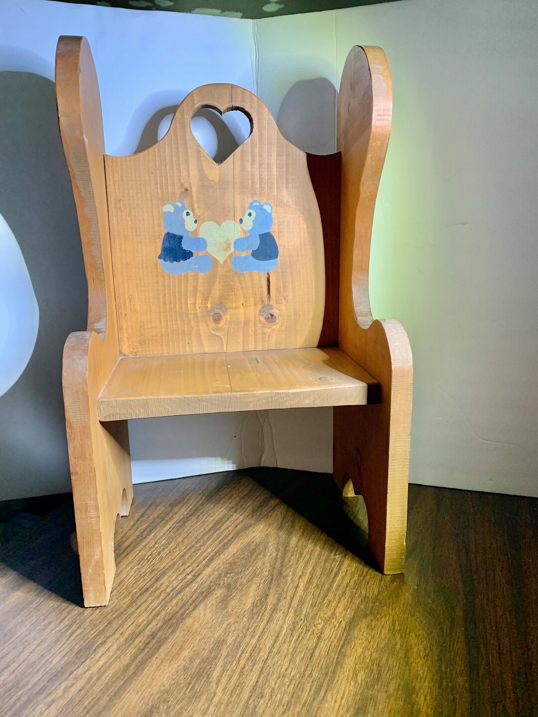 Wooden Doll Chair Vintage Solid Antique Plant Stand Etsy