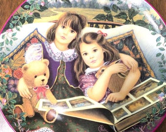 Bradford Exchange Collectors Plate Close at Heart Chantal Poulin Kindred Moments Decorative Plate 1995 Vintage Porcelain Plate sister gift