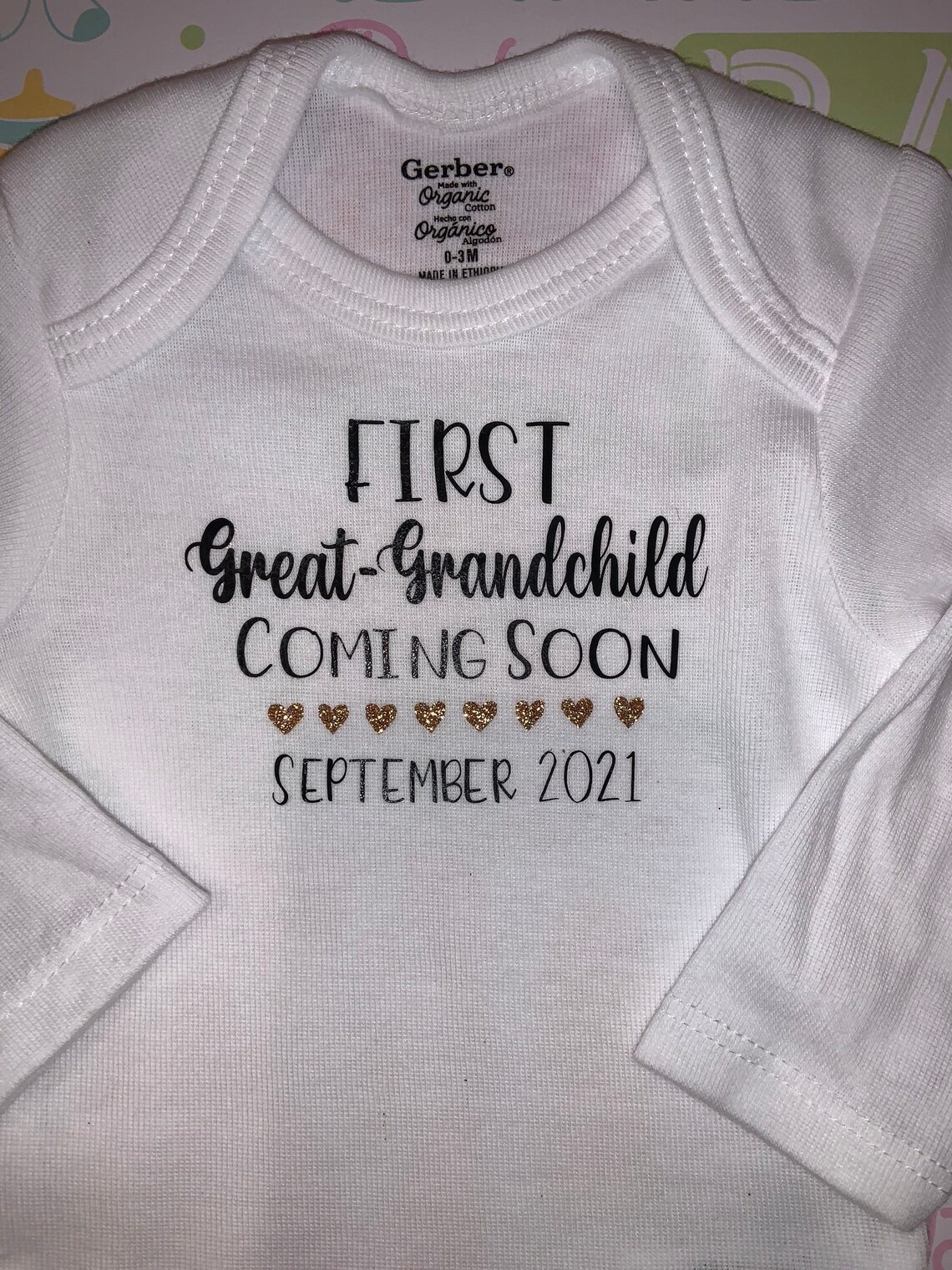 First GREATGrandchild coming soon onesie baby announcement Etsy