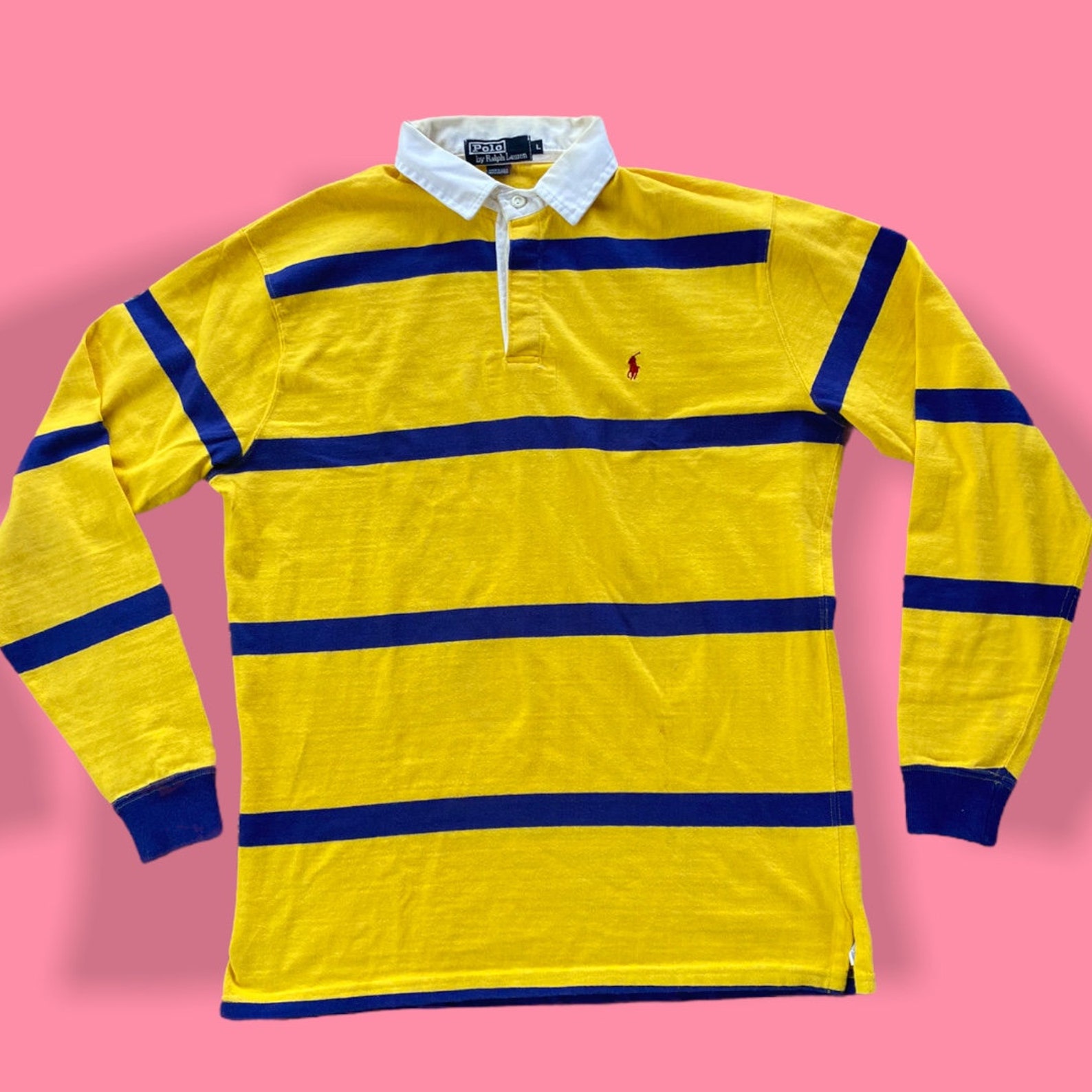 Vintage 80s/90s Ralph Lauren Striped Retro Rugby Jersey | Etsy