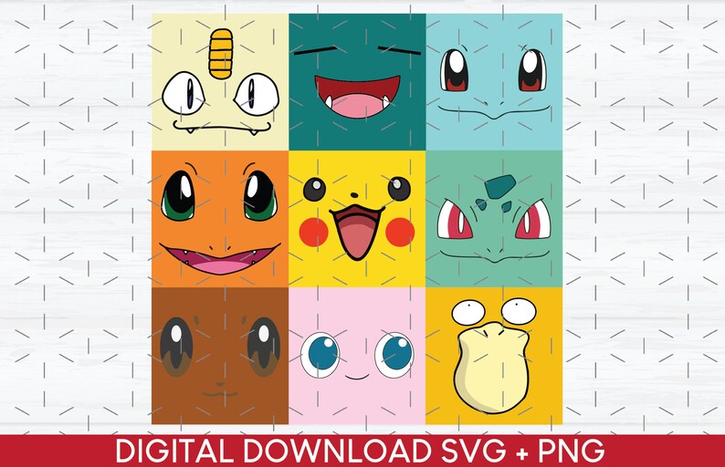 Digital Download Pikachu Svg Pokemon Face Svg Png Gift Birthday Art Collectibles Digital Keyforrest Lt