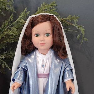 Traje de muñeca de 18" de Nuestra Señora de la Medalla Milagrosa