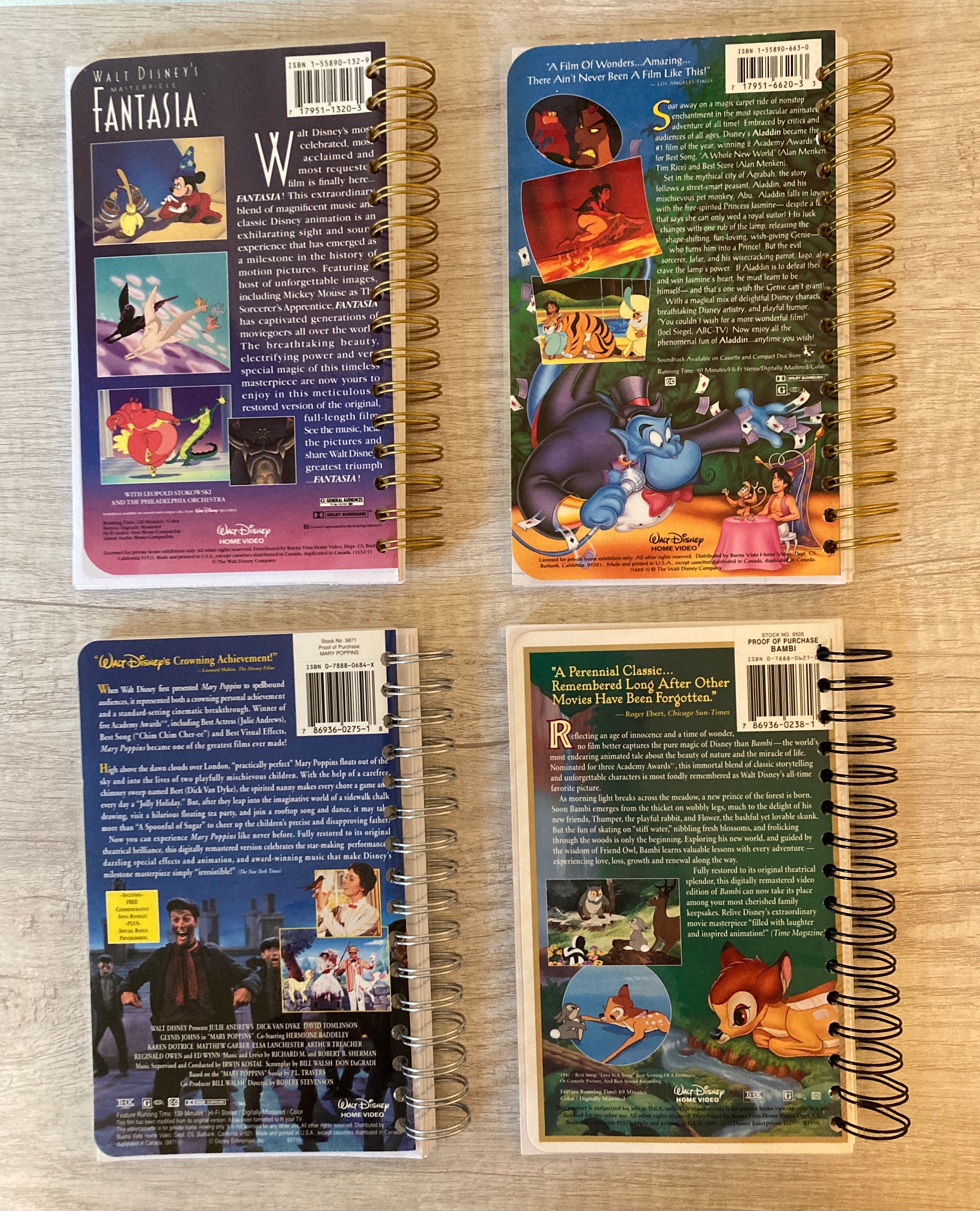 Disney Pixar Upcycled VHS Notebook Journal. Teacher Gift/ Etsy