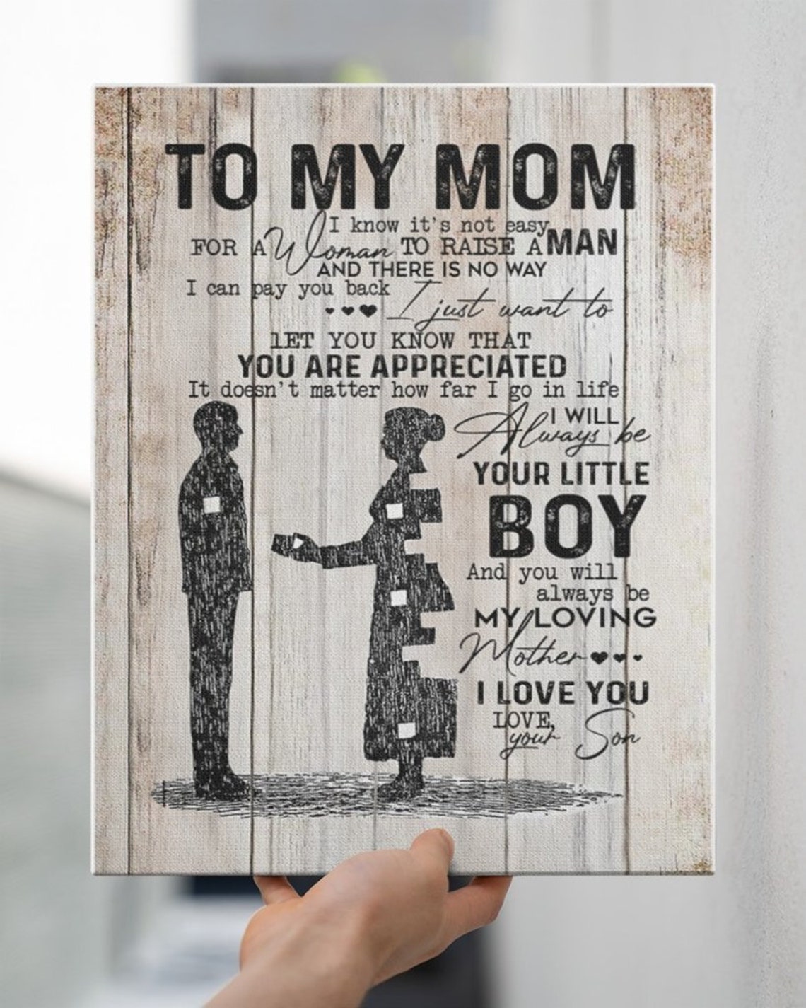 To My Mom You Will Always Be My Loving Mother From Son Gift Etsy