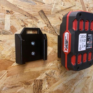 Parkside 20V battery holder | Robust wall mount for X20V Team batteries | Organization and storage for workshop and garage