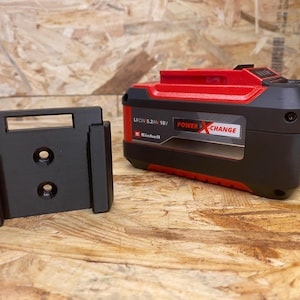 Einhell battery holder | Robust wall mount for 18V Power X-Change batteries | Space-saving battery storage for the workshop and garage