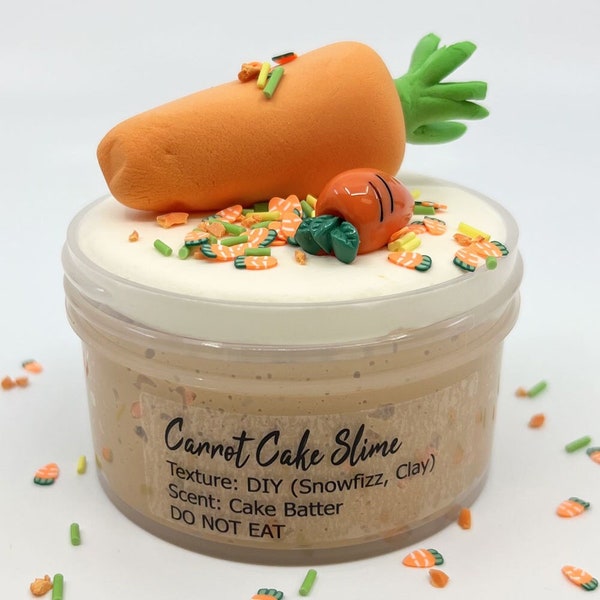Carrot Cake DIY Snow Fizz and Clay Scented Slime