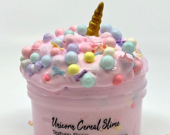 Unicorn Cereal Floam Crunchy Scented Slime