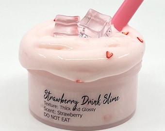Strawberry Drink Thick Glossy Scented Slime