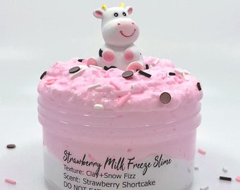 Strawberry Milk Frezze SnowFizz Butter Scented Slime