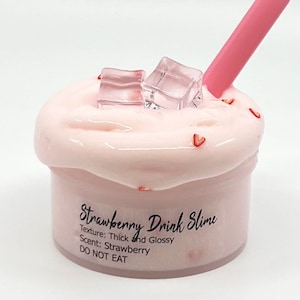 Strawberry Drink Thick Glossy Scented Slime