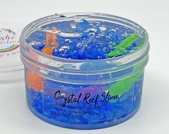 Crystal Reef Light Crunch Slime, Unscented Aquarium Slime mit klarer Textur, ASMR Sensorisches Spielzeug