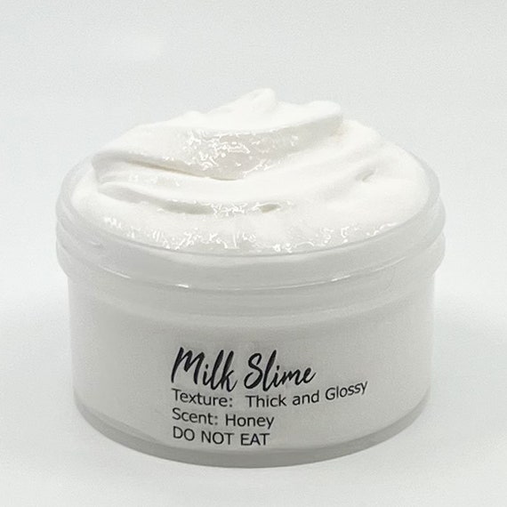 Thick Glossy Milk Slime - Honey Scented Slime (7 oz)