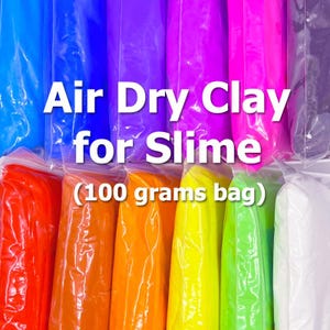 Air Dry Soft Clay for Slime, Foam Clay 12 Vibrant Colors to choose (100g each), Slime Supply, Artistic Rainbow Slime Shop