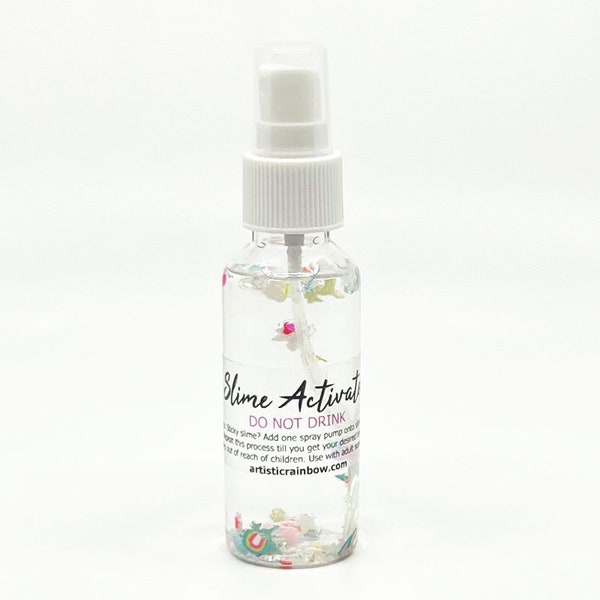 Slime Activator Spray 2oz, for sticky slime, texture fix, slime fix, stickiness, artistic rainbow, slime shop