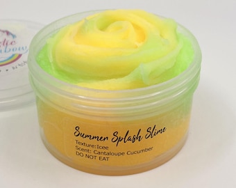 Summer Splash Icee Slime, meloen-komkommergeur, ASMR Slime Stress Relief
