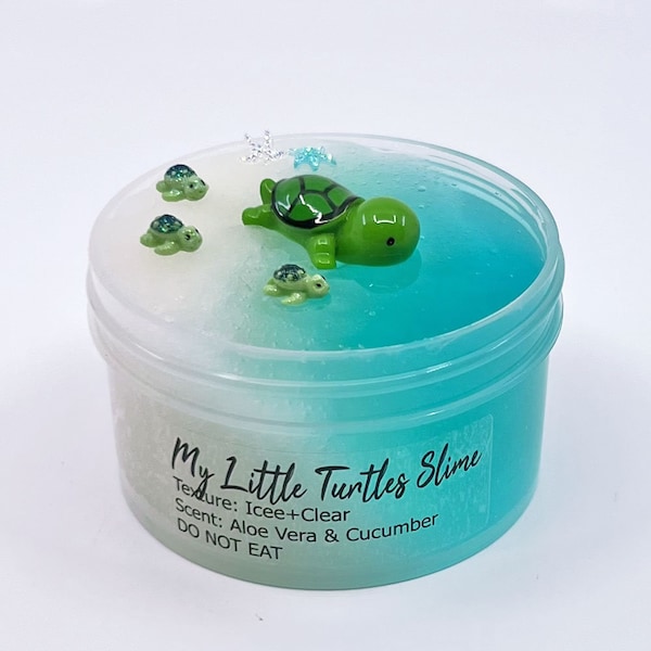 My Little Turtles Icee Clear Scented Slime, Stress Relief, Artistic Rainbow Slime Shop