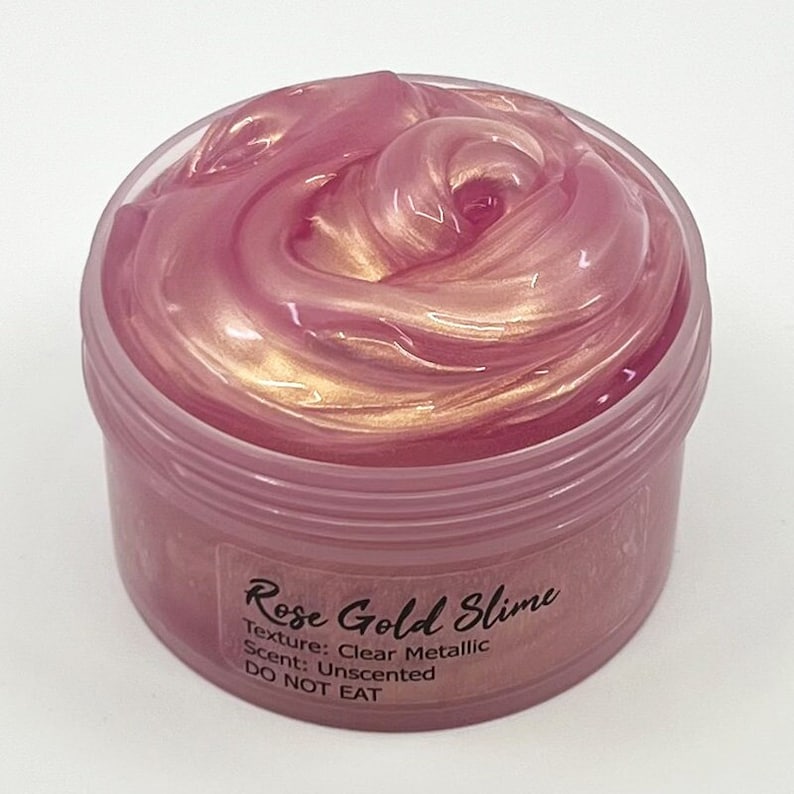 rose gold unscented slime sensory toy stress relief