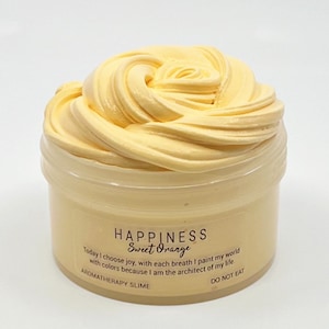 Happiness Aromatherapy Dough, Butter Slime, Sweet Orange Scented Slime, Artistic Rainbow Slime Shop