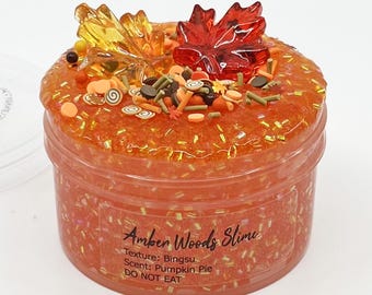 Amber Woods Bingsu Slime Clear Base Metallic Slime